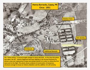 Aerial Photo Of Henry Barracks 1951 Preparing For War - Base Militar En Cayey