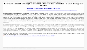 Download Moji Izumi Nikola Tesla 527 Pages Pdf Nbsp - Pdf