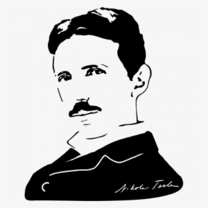 Simulate The Colour Of The Backing - Nikola Tesla Blanco Y Negro