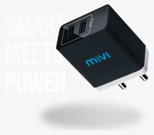 1 Amps 2 Port Smart Wall Charger - Mivi 3.1a Dual Port Smart Wall Charge Adapter - Black