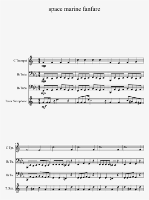 Space Marine Fanfare Sheet Music 1 Of 2 Pages - Sheet Music
