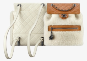 chanel fashion - backpack - chanel white fur backpack