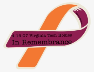 4 16 07 Virginia Tech Hokies / In Remembrance - Virginia Tech Remembrance Ribbon Png