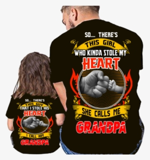 "stole My Heart Grandpa And Granddaughter" - Grandpa Granddaughter Shirts