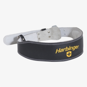 Weight Lifting Belt 4" - Harbinger 4 Leather Weightlifting Belt - Black/white