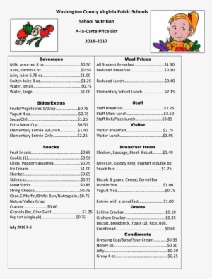 Elementary Price List - List Of All Schools In Washington County
