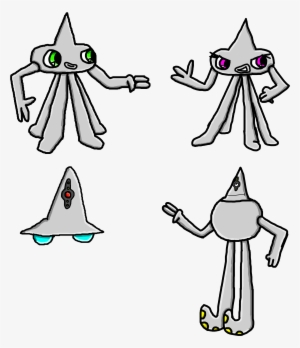 Pointy Head Characters Altair And Deneb - Cartoon