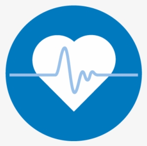 Symbol Of A Heart With A Jagged Line Representing An - Blue Close Icon Png
