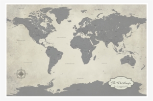 Cotton Anniversary Gift World Travel Map - World Map Orange Vector