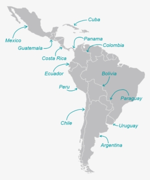 Below, You Will Find A Geographical Overview Of Our - Latin America Map Silhouette