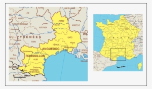 Map Of France And The Department Languedoc-roussillon - France