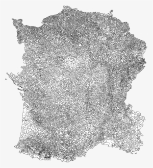 Blank Map Of France, With Communes