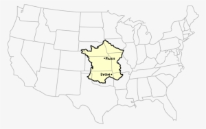 France Size Map - Map Of France Shape