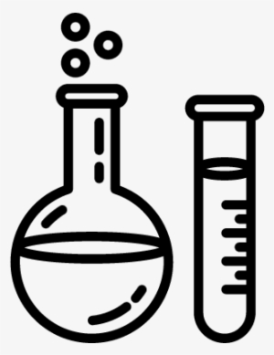 Two Test Tubes Vector - Outline Of Test Tube