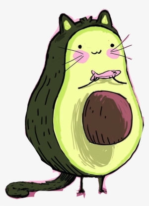 Cute Avocado Cats Sticker Art Tumblr Freetoedit - Avocat Fun
