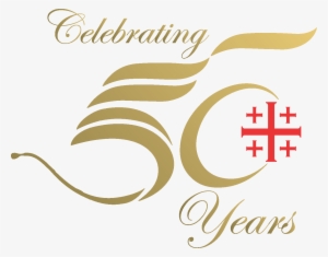 Golden 50th Wedding Anniversary Icons - Logo For 50 Years Celebration