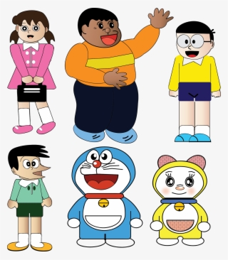 Doraemon And Friends Png - Doraemon Characters Clipart