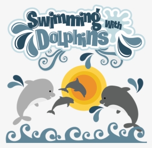 Dolphins Clipart Swim With Dolphin - Swimming With Dolphins Clipart