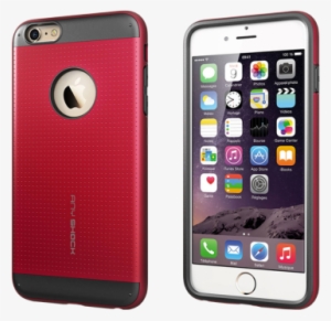 Anyshock Layered Back Cover For Iphone 6 Plus Red - Iphone 6 Silicone Case