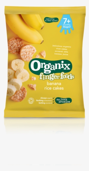 Banana Rice Cakes Packshot - Organix - Banana Rice Cakes 50g