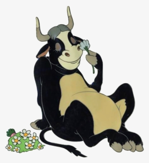 Bull Clipart Ferdinand - Ferdinand The Bull Smelling Flowers Transparent  PNG - 456x510 - Free Download on NicePNG