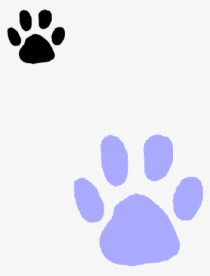 Purple Paw Print Clip Art - Cat Footprint