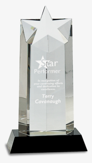 Star Column Trophy - Award Trophy Crystal Png