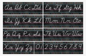 Tcr5858 Chalkboard Brights Cursive Writing Bulletin - Cursive Writing Bulletin Board