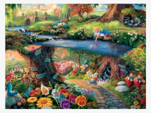 Thomas Kinkade Disney - Ceaco Thomas Kinkade Alice In Wonderland Puzzle
