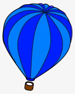 Clip Art At Clker Com Vector Online - Blue Hot Air Balloon Clipart