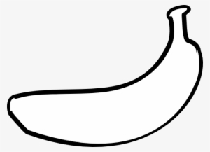 Small - White Banana Outline