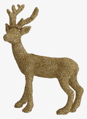 Gold Reindeer Transparent Background - Reindeer Christmas Transparent Background