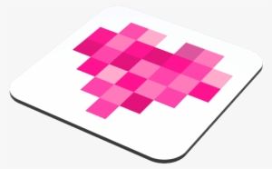Pixel Heart Coaster - Graphic Design