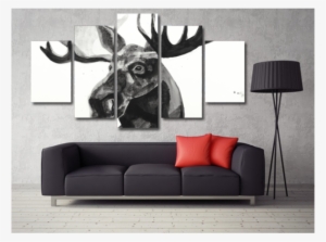 Moose - Hello Artwork - Contemporary Art Black And White Eiffel