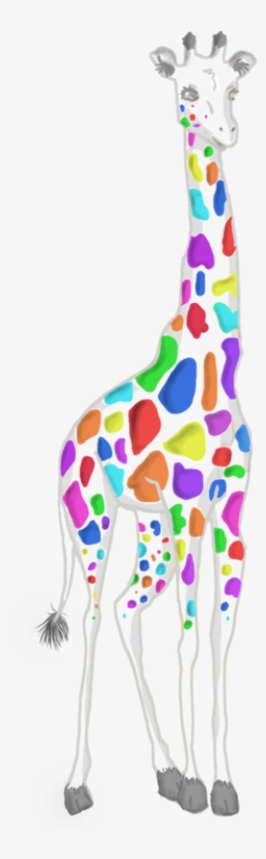 Rainbow Giraffe By Acolorparade On Deviantart Image - Rainbow Giraffe Transparent