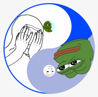 Yin Yang Of Pepe And Feels Guy - Pepe Frog Feels Guy