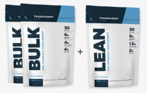 3 Month Preseries Bulk & Lean Stack - Transparent Labs Lean Pre-workout 492 Grams Blue Raspberry