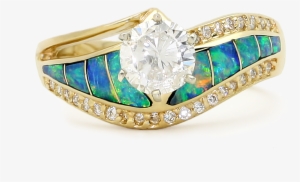 A Collection Of Designer Fine Jewelry With Fire Opal - Lanae 14k Opal And Diamond Ring