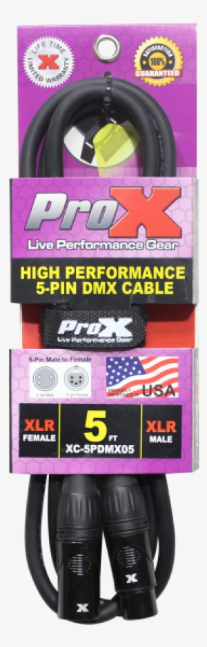 5pin Dmx High Performance Cable 5ft - Prox Xcp-dmx10 3-pin Premium Sheilded Dmx Lighting