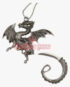 Dragon Tail Neck Knife - Dragon Necklaces Knife In Tail