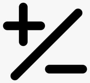 Mathematical Basic Signs Of Plus And Minus With A Slash - Plus Minus Icon Svg