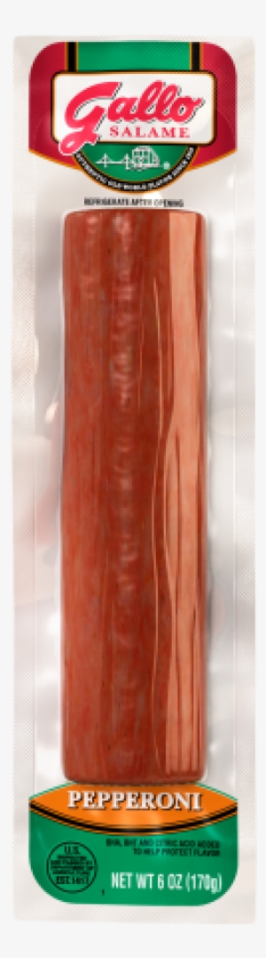 Gallo Pepperoni Stick - Gallo Salame, Peppered, Deli Thin Sliced - 6 Oz