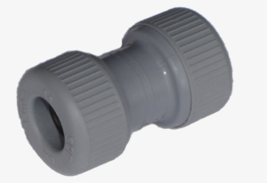 Pipeplus 15mm Grey Push-fit Coupler With Pipe Inserts - Pipe