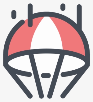 A Parachute Icon Has A Shape That Is The Top Half Of - Parachute Png Icon