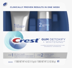 crest® gum detoxify whitening™ two-step toothpaste - crest gum detoxify toothpaste, fluoride, for anticavity