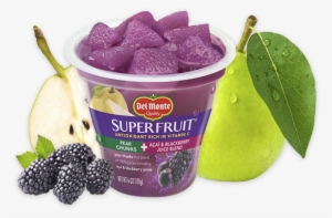 Superfruit® Pear Chunks In Acai & Blackberry Juice - Chia Seeds In Fruit Cups