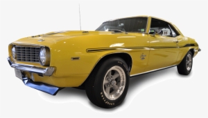 1969c Yenko Camaro C - Old Yellow Car Png