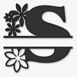 Flower Split Monogram S - Png Monogram Split G