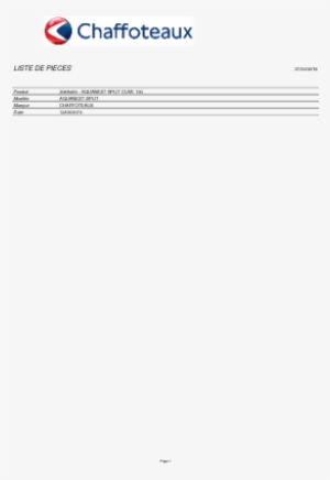 Aquanext Split Cuve - Chaffoteaux