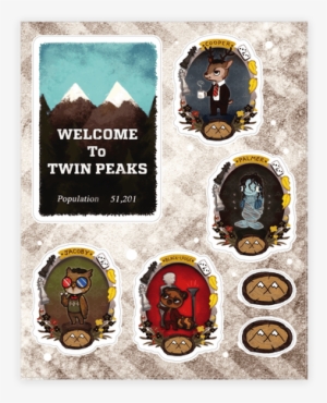 Twin Peaks Sticker/decal Sheet - Welcome To Twin Peaks Sticker